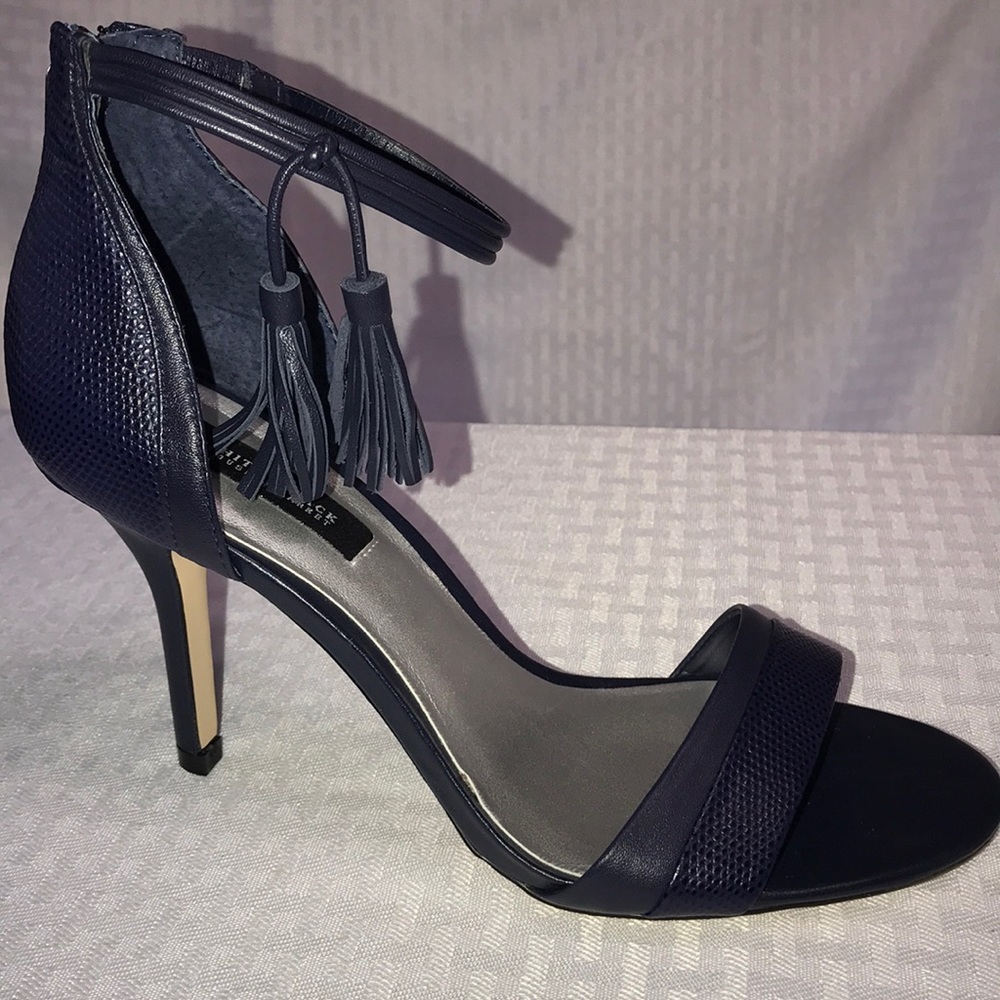 Leather Tassel Ankle-strap Heel - Picture 5 of 6